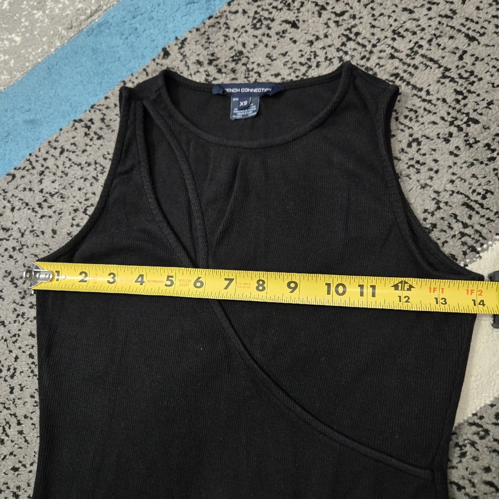 French Connection Rasha Ribbed Cutout Mini Dress, XS, EUC - Picture 7 of 12